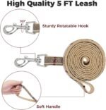 BINGPET Dog Harness Collar Leash Set,Adjustable No Pull Escape Proof Small Dog Harness,Classic Plaid Puppy Harness and Leash Set for Small Medium Large Dogs Training Easy Walk Running(Beige,S) - Image 10