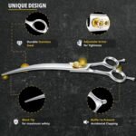 Dream Reach Dog Curved Scissors - 8 Inch Professional Pet Grooming Shears with Adjustable Screw for Trimming Face and Paws - Image 6