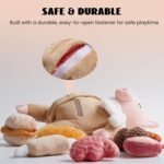 Nocciola Stuffed Pig Dog Toys: Funny Squeaky Crinkle Dog Chew Toys for Small Medium Breed, Plush Puzzle Training Pet Toys, Burrow Hide and Seek Mental Stimulation Anxiety Relief, 9 Packs - Image 7