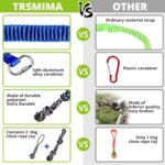 Dog Hanging Bungee Tug Toy: Interactive Tether Tug-of-War for Pitbull Small to Large Dogs to Exercise and Training Equipment - Outdoor Tree Tugger Dog Rope Toy with 2 Chew Rope Toys - Blue - Image 3