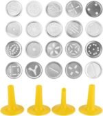 Stainless Steel Cookie Press Kit with 20 Molds & 4 Icing Nozzles - Easy to Use DIY Biscuit Maker for Decorating Cookies, Cupcakes, and Baking Fun for Beginners & Professionals - Image 5