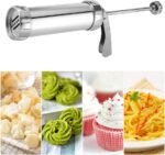 Stainless Steel Cookie Press Kit with 20 Molds & 4 Icing Nozzles - Easy to Use DIY Biscuit Maker for Decorating Cookies, Cupcakes, and Baking Fun for Beginners & Professionals - Image 9
