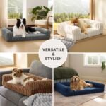 Bedsure Orthopedic Dog Bed for Medium Dogs, Waterproof Memory Foam Medium Pet Beds with Sides, Non-Slip Bottom and Egg-Crate Foam Dog Couch Sofa with Washable Removable Corduroy Cover, Grey - Image 6