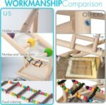 Small Bird Playground Parakeet, Parrot Table Top Stand With Climb Ladders, Swing, Chewing Toys for Conure, Cockatiel, Quaker Parrot, Medium Parrots - Image 5