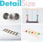 Small Bird Playground Parakeet, Parrot Table Top Stand With Climb Ladders, Swing, Chewing Toys for Conure, Cockatiel, Quaker Parrot, Medium Parrots - Image 6