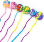 Chiwava 6 Pack 20" Woolen Yarn Cat Toys Ball with Bell 2" Large Indoor Cat Toy Balls Kitten Interactive Toys - Image 4