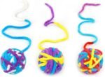 Chiwava 6 Pack 20" Woolen Yarn Cat Toys Ball with Bell 2" Large Indoor Cat Toy Balls Kitten Interactive Toys - Image 9