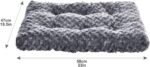 Amazon Basics Cat and Dog Bed and Crate Pad, Machine Washable, Indoor, 58.4 x 45.7 x 6.35 cms, Gray - Image 5
