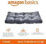 Amazon Basics Cat and Dog Bed and Crate Pad, Machine Washable, Indoor, 58.4 x 45.7 x 6.35 cms, Gray - Image 6