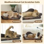 ComSaf Large Cat Scratcher Bed - 26" Cat Scratching Board Cat Couch Scratcher Cardboard, Durable Scratch Lounge Bed, Long Lasting Scartching Pads for Indoor Cats, Furniture Protector - Image 3