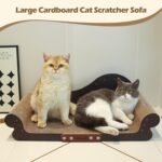 ComSaf Large Cat Scratcher Bed - 26" Cat Scratching Board Cat Couch Scratcher Cardboard, Durable Scratch Lounge Bed, Long Lasting Scartching Pads for Indoor Cats, Furniture Protector - Image 7