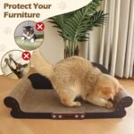 ComSaf Large Cat Scratcher Bed - 26" Cat Scratching Board Cat Couch Scratcher Cardboard, Durable Scratch Lounge Bed, Long Lasting Scartching Pads for Indoor Cats, Furniture Protector - Image 8
