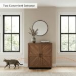 unipaws Cat Litter Box Enclosure with Shelves, Tall Hidden Litter Box Cover for Tall or Top Entry Litter Box, Kitty Enclosed Litter Box Cabinet, Cat Box Furniture - Image 4