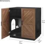 unipaws Cat Litter Box Enclosure with Shelves, Tall Hidden Litter Box Cover for Tall or Top Entry Litter Box, Kitty Enclosed Litter Box Cabinet, Cat Box Furniture - Image 8