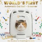 automatic cats self groomer 360° Surround Skin Friendly cat grooming supplies Cat Brushes with biomimetic cat tongue brush Include And Smart feeder For Long or Short Haired - Image 10