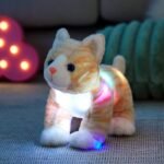 Glow Guards 14 inches Light up Kitty Stuffed Animal Soft Realistic Cat Plush Toy with LED Night Lights Glow Birthday Children's Day Gifts for Toddler Kids - Image 3
