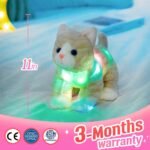 Glow Guards 14 inches Light up Kitty Stuffed Animal Soft Realistic Cat Plush Toy with LED Night Lights Glow Birthday Children's Day Gifts for Toddler Kids - Image 5