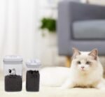 Pethiy Cat Food and pet Cat Treats Storage Container-Clear Plastic-airtight Storage Canister Tins cookie pet jars(Two-piece set) - Image 4