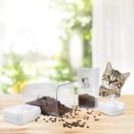 Pethiy Cat Food and pet Cat Treats Storage Container-Clear Plastic-airtight Storage Canister Tins cookie pet jars(Two-piece set) - Image 8