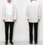 Men's Pique Wing Collar Tuxedo Shirt, Convertible Cuffs - Image 5