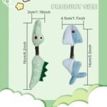 Andiker Silvervine Chew Sticks Cat Toy, 2PCS Animal Shape Kitten Teething Toys with Silvervine Sticks for Indoor Cats, Cute Cat Molar Sticks Plush Toy for Cat Teeth Cleaning Chewing - Image 3