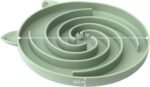 2Pcs Silicone Slow Feeder Cat Bowl Puzzle Feeder Cat,Slow Feeding cat Bowl Suitable for All Dry and Wet Foods,Easy to Clean Silicone Bowls (Green and Blue) - Image 3