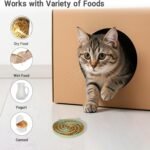 2Pcs Silicone Slow Feeder Cat Bowl Puzzle Feeder Cat,Slow Feeding cat Bowl Suitable for All Dry and Wet Foods,Easy to Clean Silicone Bowls (Green and Blue) - Image 5