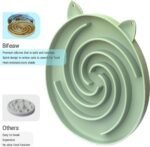 2Pcs Silicone Slow Feeder Cat Bowl Puzzle Feeder Cat,Slow Feeding cat Bowl Suitable for All Dry and Wet Foods,Easy to Clean Silicone Bowls (Green and Blue) - Image 6