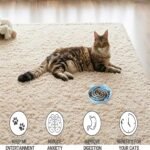 2Pcs Silicone Slow Feeder Cat Bowl Puzzle Feeder Cat,Slow Feeding cat Bowl Suitable for All Dry and Wet Foods,Easy to Clean Silicone Bowls (Green and Blue) - Image 8