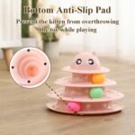 17 Pack Cat Toys Interactive for Indoor Cats Kitten Toy Fun Roller 3 Level Cat Teaser Ball Toys with Cat Feather Wand - Image 6