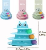 17 Pack Cat Toys Interactive for Indoor Cats Kitten Toy Fun Roller 3 Level Cat Teaser Ball Toys with Cat Feather Wand - Image 9