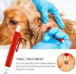 Gonetre Pet Tick Removal Tool Set, Stainless Steel Hook, Flea Clip, Flea Comb, Magnifier for Dogs, Cats and Humans, Portable and - Image 3
