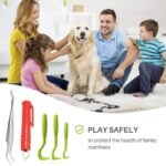 Gonetre Pet Tick Removal Tool Set, Stainless Steel Hook, Flea Clip, Flea Comb, Magnifier for Dogs, Cats and Humans, Portable and - Image 9