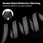 Plutus Pet Heavy Duty Dog Leash with Lockable Aluminum Carabiner, 4/6 Feet Long, Double-Sided Reflective Nylon, Padded Handle, for Puppy, Small, Medium and Large Dogs (Black, 2.5 x 180cm) - Image 7