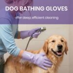 DELOMO Pet Grooming Gloves 1 Pair: Soft and Gentle Silicone Dog Washing Gloves - Bathing Scrubber Brush Mitt Grooming Shedding Fur Removal Massage for Dogs/Cats/Horse, Purple - Image 4