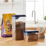 Cat Food and Treats Containers Set,Airtight Cat Food Containers for Dry Food Biscuit 5 Lbs+1.5 Lbs,Pet Food Storage Container Buckle Lid Portable Dispenser,BPA Free Plastic - Image 7