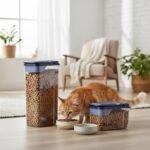 Cat Food and Treats Containers Set,Airtight Cat Food Containers for Dry Food Biscuit 5 Lbs+1.5 Lbs,Pet Food Storage Container Buckle Lid Portable Dispenser,BPA Free Plastic - Image 8