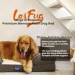 Laifug Large Orthopedic Premium Memory Foam Dog Bed, with Washable and Removable Suede Cover, Waterproof Liner and Non-Slip Bottom Protect The Dog Bed, Grey, Large(38''x30''x9'' - Image 3