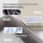 Laifug Large Orthopedic Premium Memory Foam Dog Bed, with Washable and Removable Suede Cover, Waterproof Liner and Non-Slip Bottom Protect The Dog Bed, Grey, Large(38''x30''x9'' - Image 4