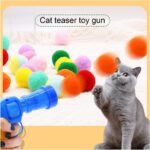 Cat Toys Interactive Kitty Toys Cat Ball Toy with Launcher Set Puff Balls Cat for Chasing Hunting Exercising Training Enrichment Toys Random Color (30 Balls) - Image 3