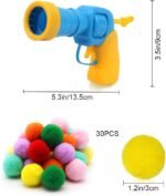 Cat Toys Interactive Kitty Toys Cat Ball Toy with Launcher Set Puff Balls Cat for Chasing Hunting Exercising Training Enrichment Toys Random Color (30 Balls) - Image 4