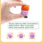 Cat Toys Interactive Kitty Toys Cat Ball Toy with Launcher Set Puff Balls Cat for Chasing Hunting Exercising Training Enrichment Toys Random Color (30 Balls) - Image 5