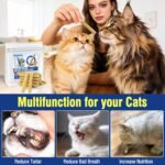 150g Freezed Dried Cat Chew Stick Egg Yolk Flavor, Cat Dental Treats for Reduce Tartar and Freshens Breath, Feline Teething Sticks Cats Treats Snack - Image 10