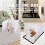 MEEXPAWS Dog Pee Pad Holder Large with Dog Litter Box Enclosure Splash Guard, Foldable Liner Base 33'' x 23'', Indoor Dog Potty, DIY Dog & Cat Litter Box Enclosure, Dog Litter Box with High Walls - Image 3