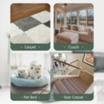 Lint Remover Pet Hair Remover - FAKILO 2 Pack Portable Dog Cat Hair Remover Lint Cleaner Tools for Clothes, Furniture, Carpet, Furniture, Couch, Car, Cat Trees, Bed - Pink - Image 6