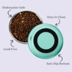 Stainless Steel Dog Bowls with Rubber Bottom, Dog Food and Water Bowls, Non Slip Stackable Pet Feeder Dish for Cat, Small, Medium and Large Dogs - Image 5