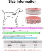 Rhinestone Dog Collar, Dazzling Sparkling Soft Suede Reflective Large Dog Collar Crystal Diamond Collar for Medium & Large Dogs (L:19-23", Purple) - Image 3