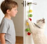 Interactive Cat Teaser Wand with Catnip & Bell - Hanging Fruit-Shaped Toys (Persimmon,Tomato) for Indoor Cats,Soft Chewable Kitten Toy to Relieve Boredom & Anxiety,Safe for Biting and Play - Image 4