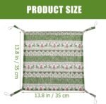 Cotton Hamster Hammock 35x35cm Green Hanging Small Pet Bed Warm Cage Nest Accessory for Rodents - Image 3