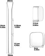 LINLAN 30cm Glass Shrimp Feeder, Aquarium Feeder Tube and Square Feeding Bowl with Two Suction Cups for Crystal Shrimp and Cherry Shrimp - Image 3